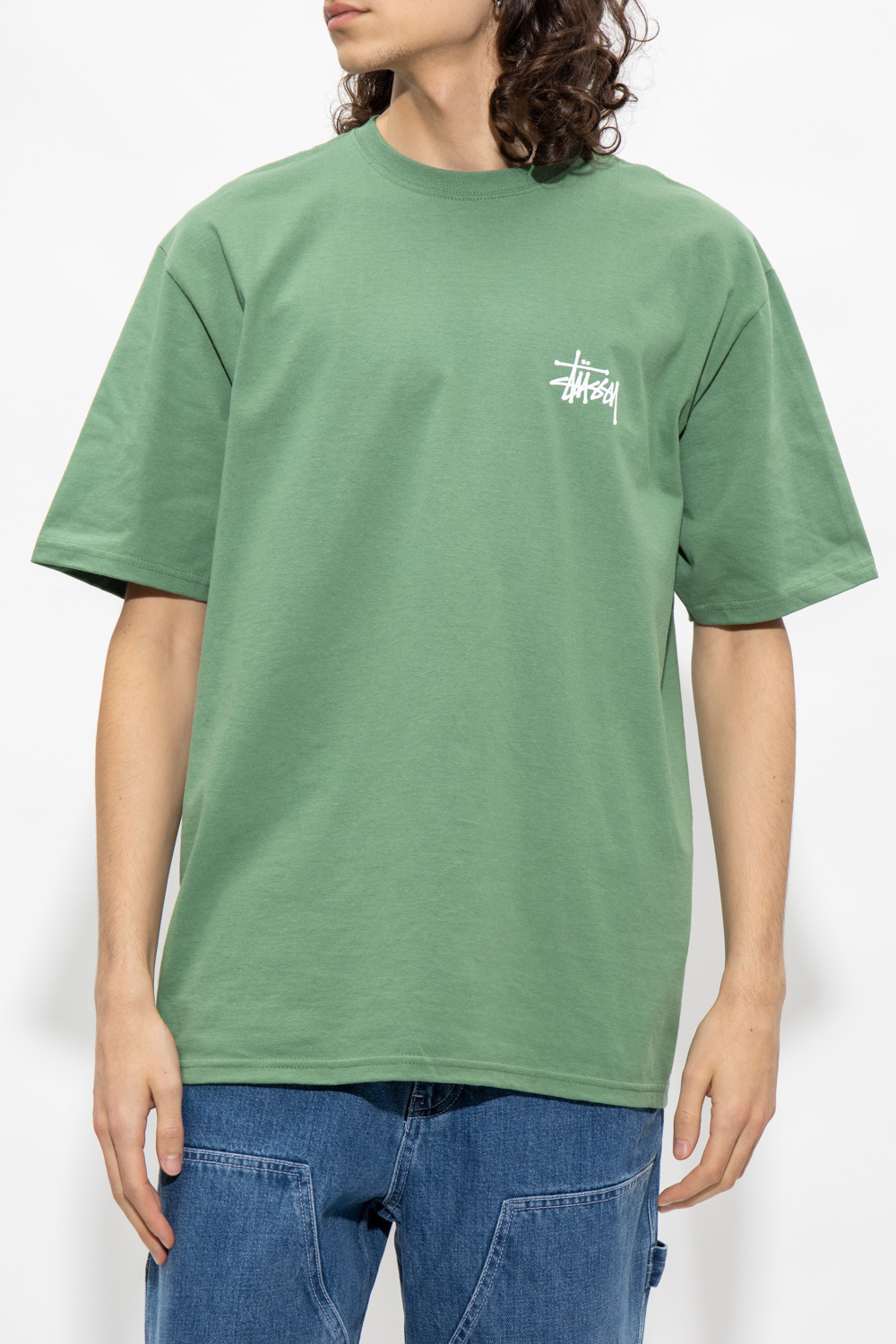 Green Printed T-shirt Stussy - Vitkac GB